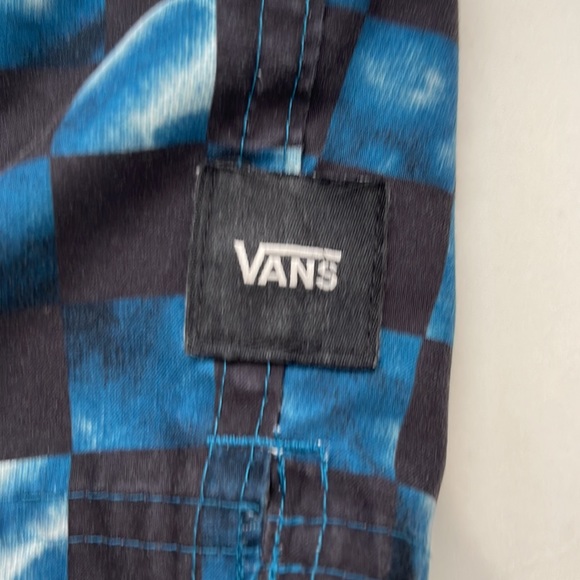 Moroccan Blue and Black checkered Swim Trunks - Picture 2 of 4